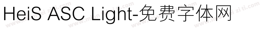 HeiS ASC Light字体转换